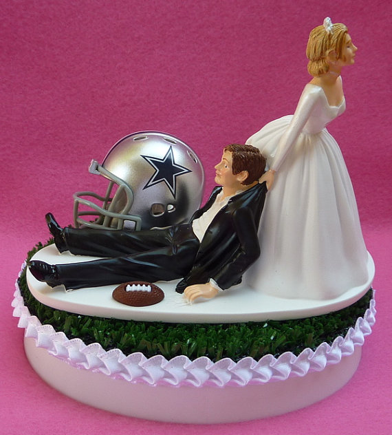 Dallas Cowboys Wedding Cake Topper