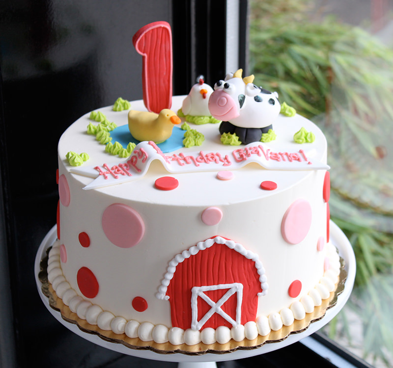 Farm Animals Birthday Cake