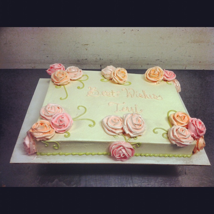 Flower Sheet Cake