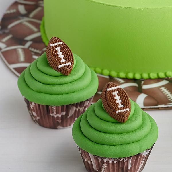 Football Cupcakes