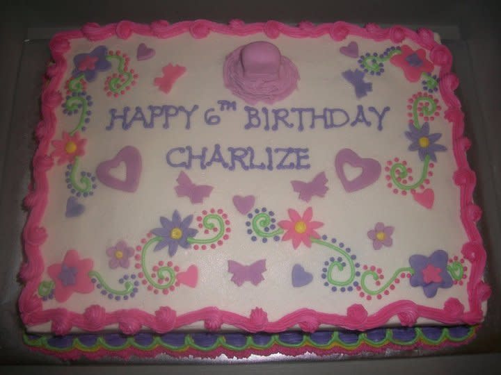 Girly Birthday Sheet Cake