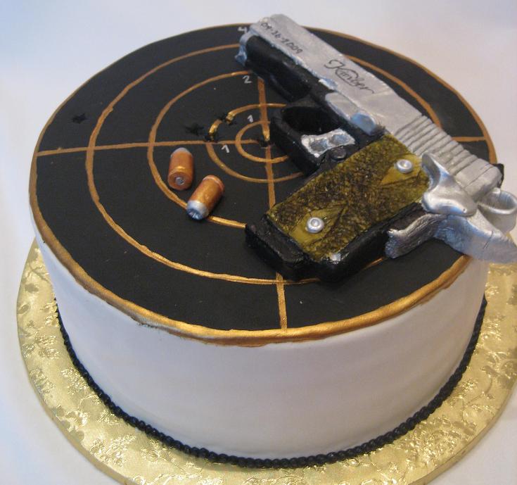 Gun Birthday Cake