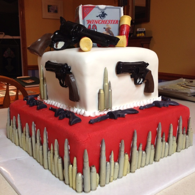 Gun Birthday Cake