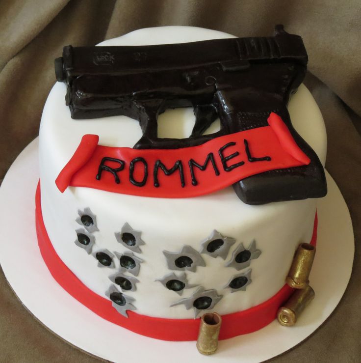 Gun Birthday Cake