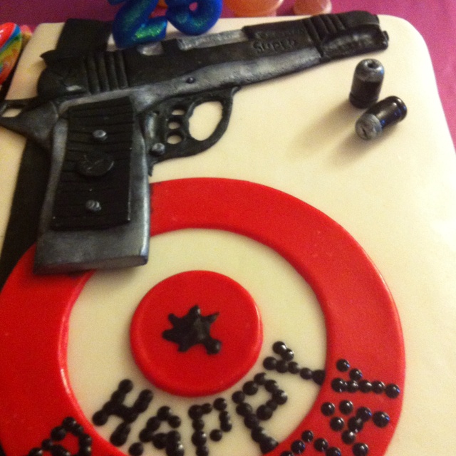 Gun Birthday Cake