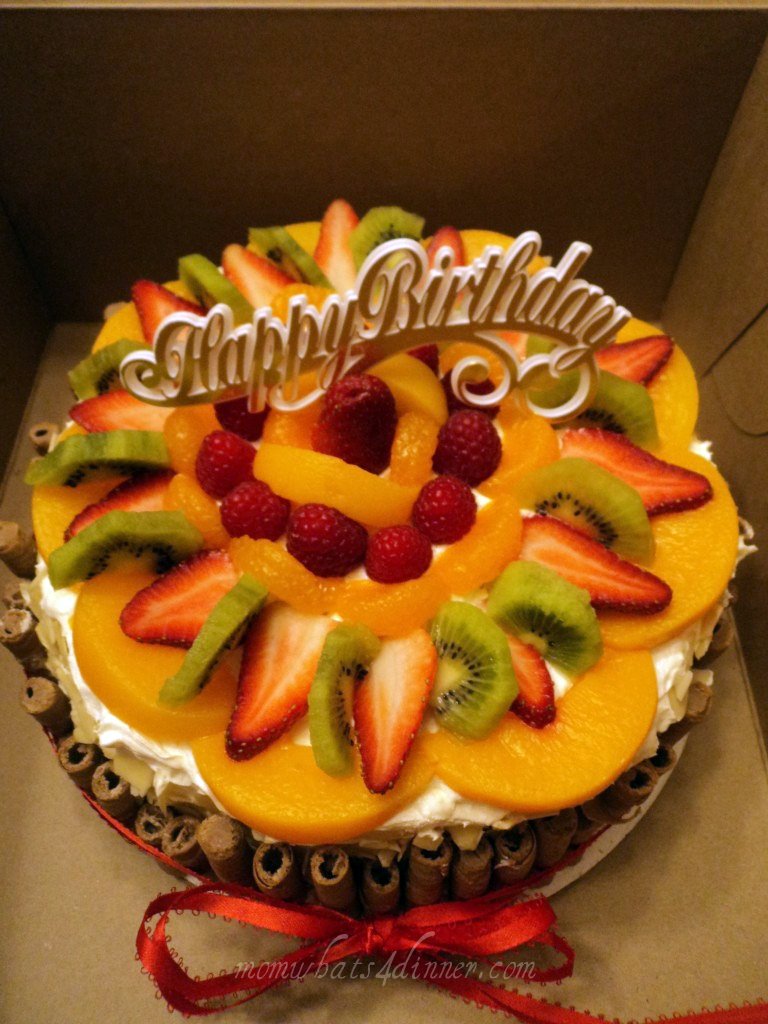 Happy Birthday Cake with Fruit