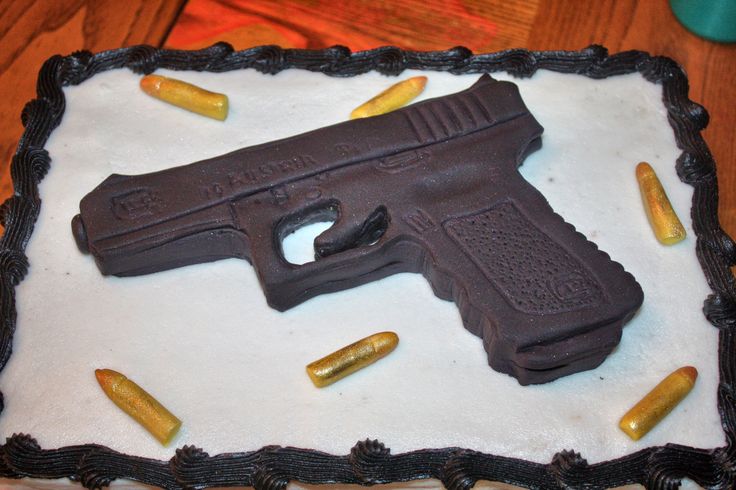 Happy Birthday Gun Cake