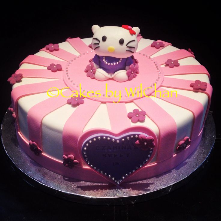 Hello Kitty Sweet 16 Birthday Cake