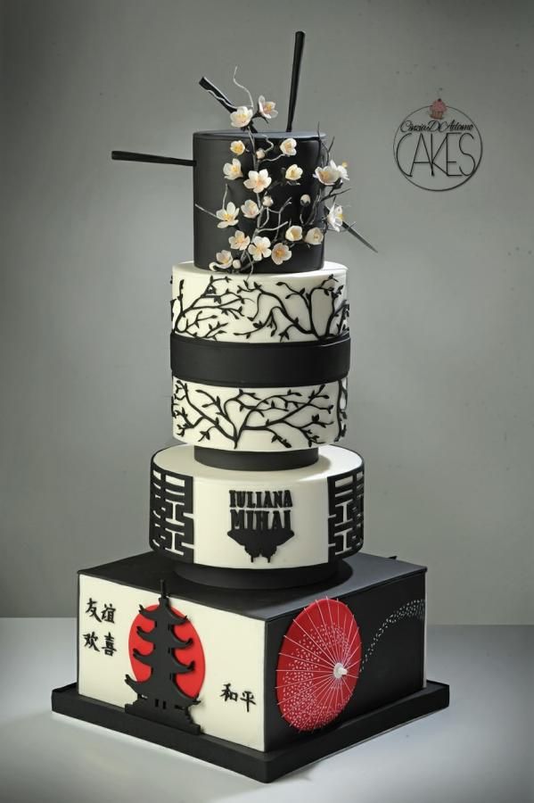 Japanese Theme Birthday Cake