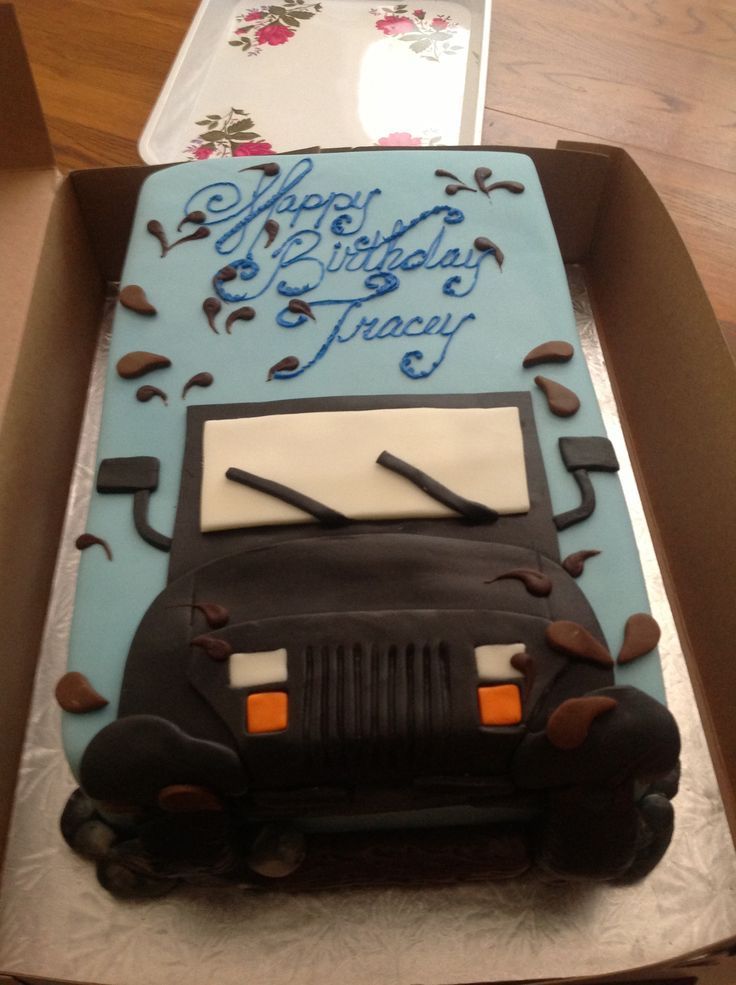 Jeep Birthday Cake