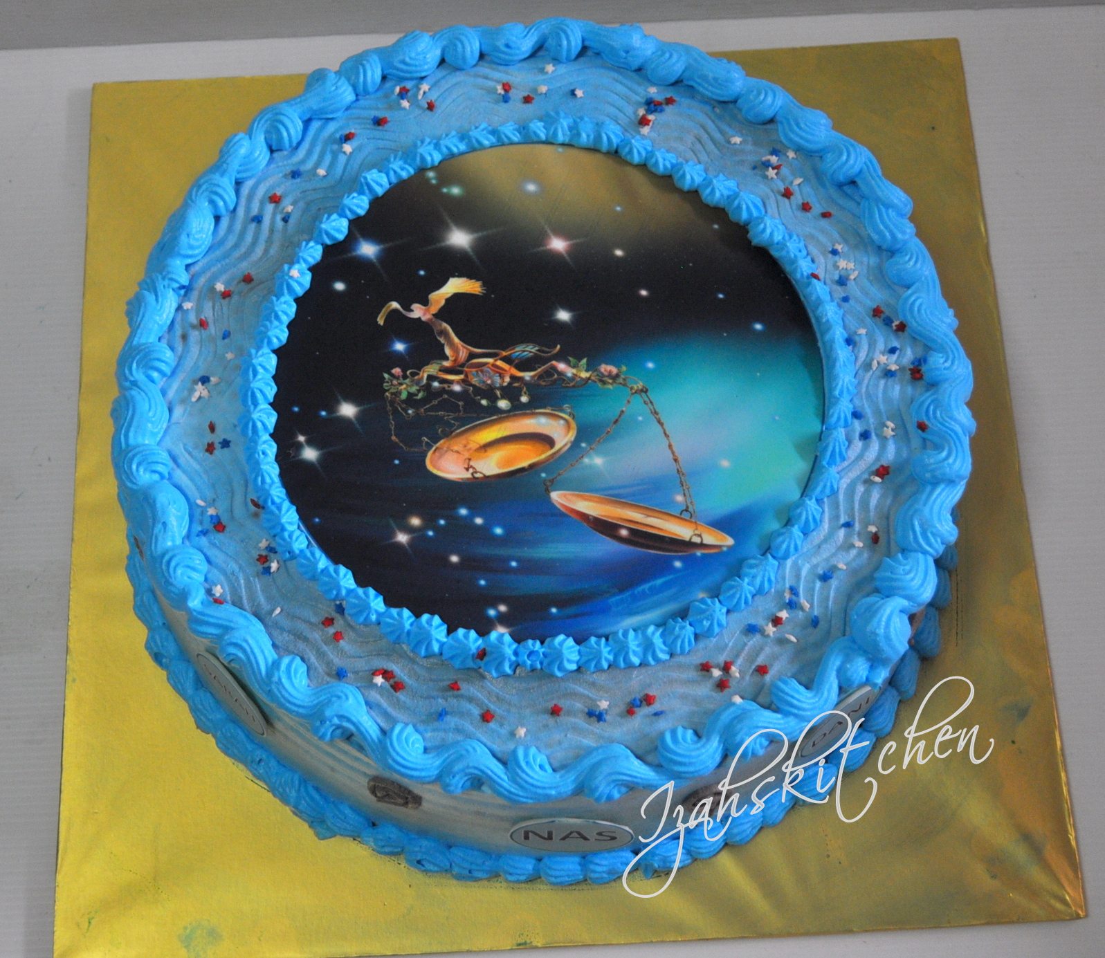 Libra Zodiac Birthday Cake