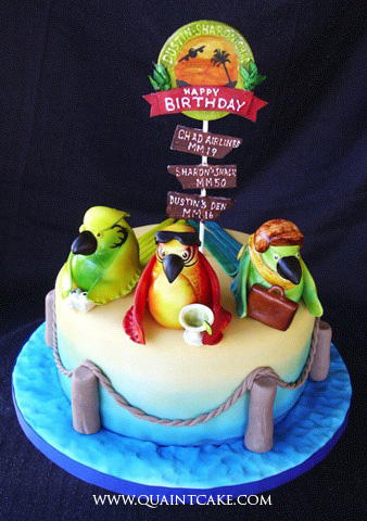 Margaritaville Happy Birthday Cake