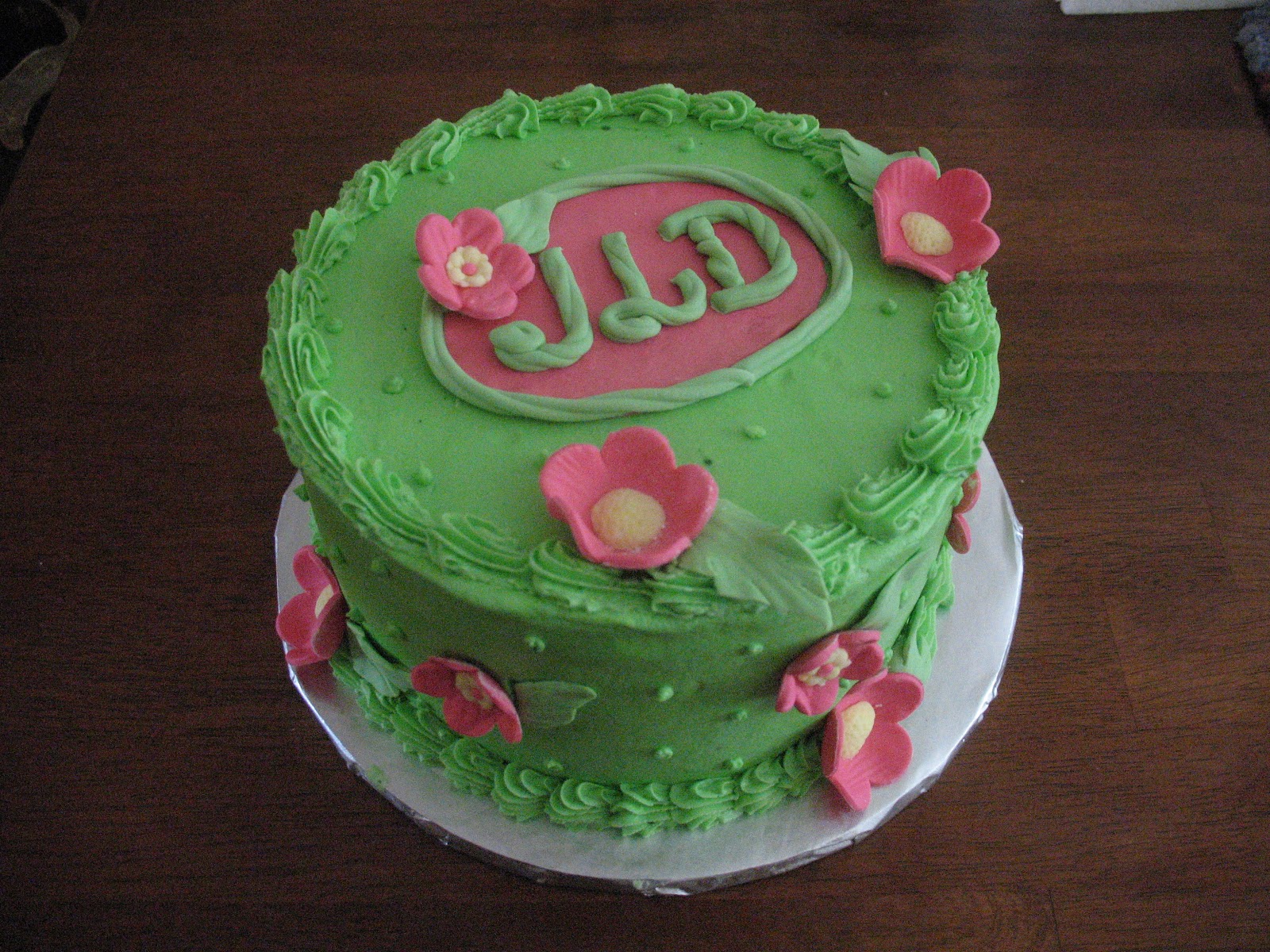 Monogram Birthday Cake