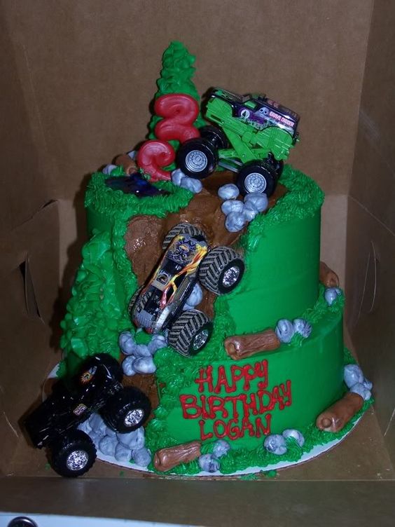 Monster Truck Birthday Cake