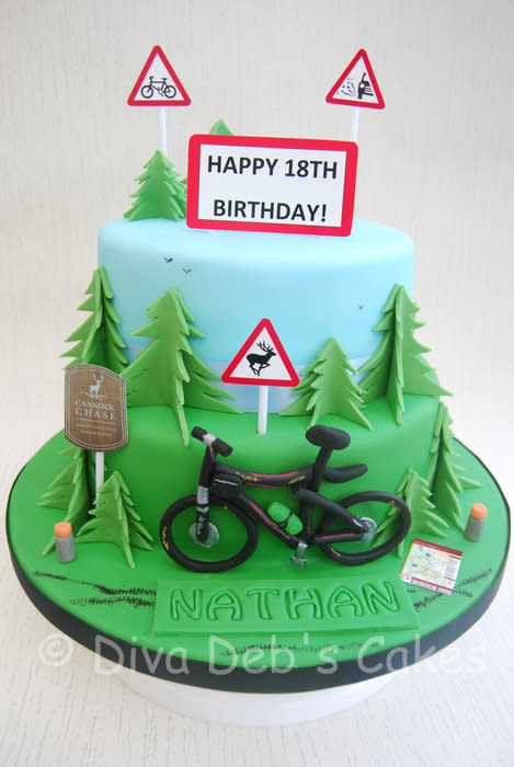 Mountain Bike Birthday Cake