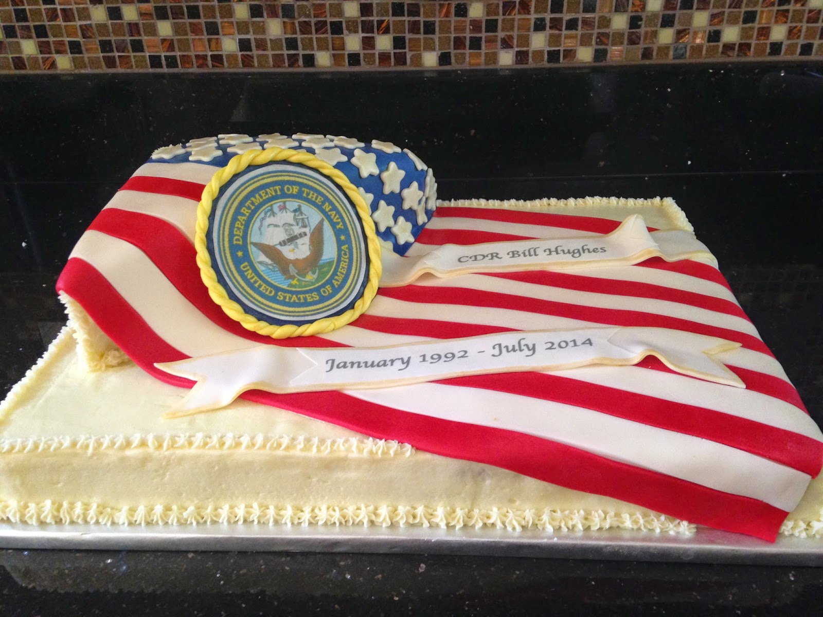 Navy Retirement Cake