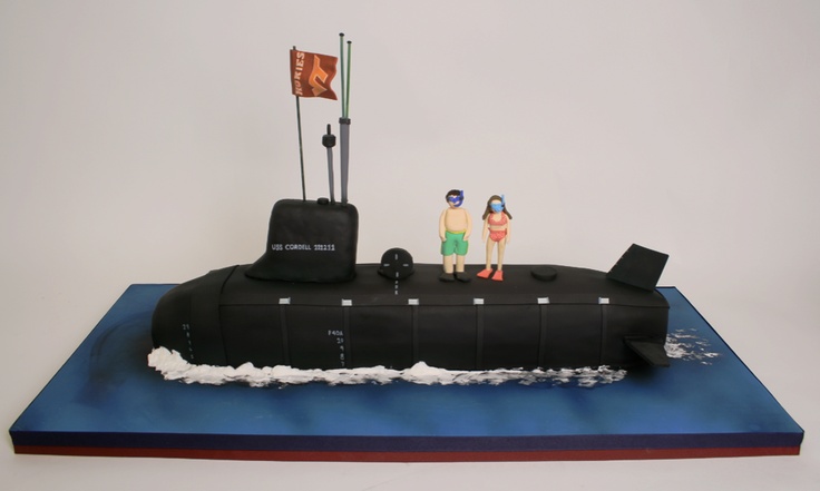 Navy Submarine Birthday Cake