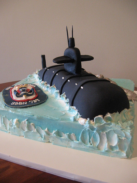 Navy Submarine Birthday Cake