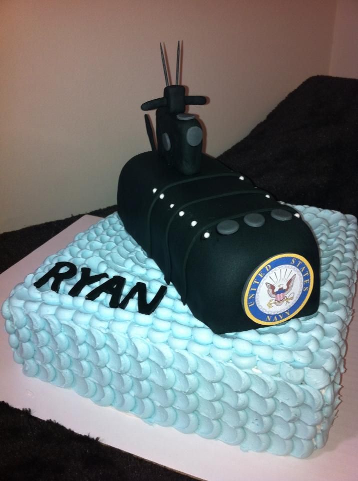 Navy Submarine Birthday Cake