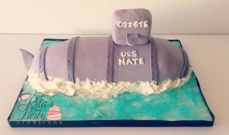 Navy Submarine Birthday Cake