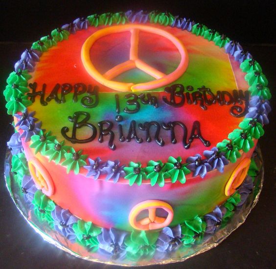 Peace Sign Cake