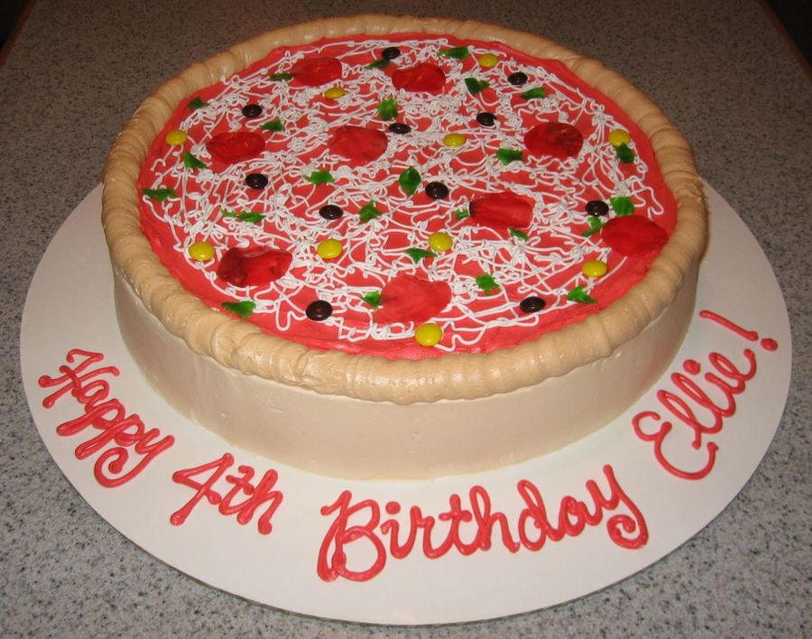 Pizza Party Birthday Cake