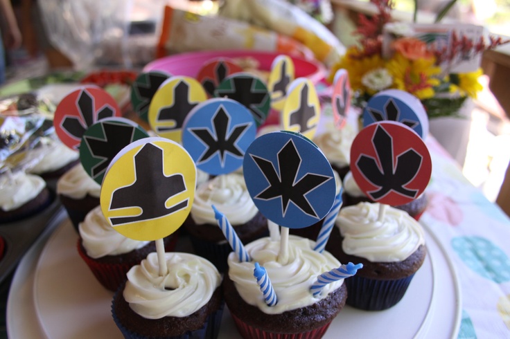 Power Ranger Cupcake Toppers