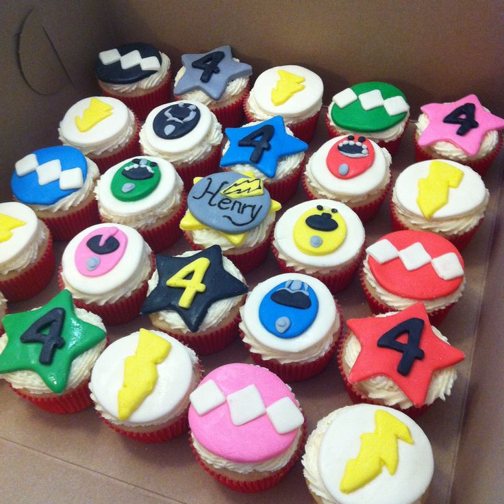 Power Ranger Cupcakes