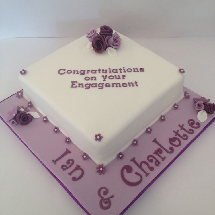 Purple Engagement Cake