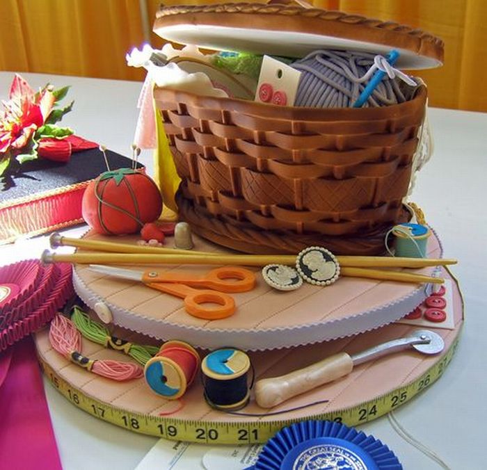 Sewing Basket Cake