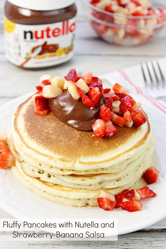 Strawberry and Banana Pancake with Nutella