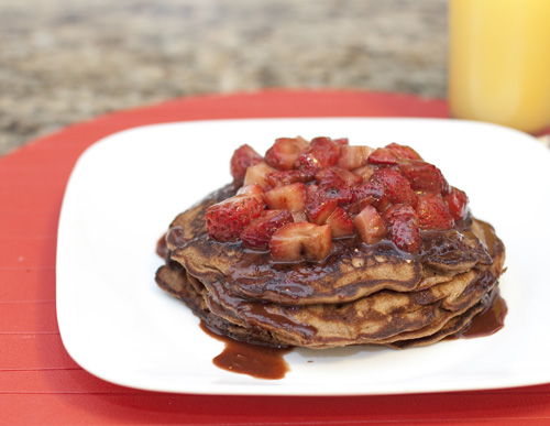 Strawberry Pancakes with Nutella