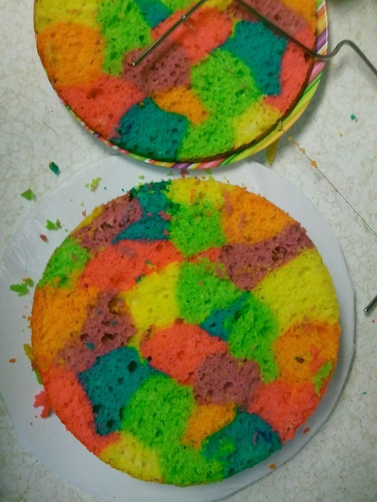 Tie Dye Peace Sign Birthday Cake