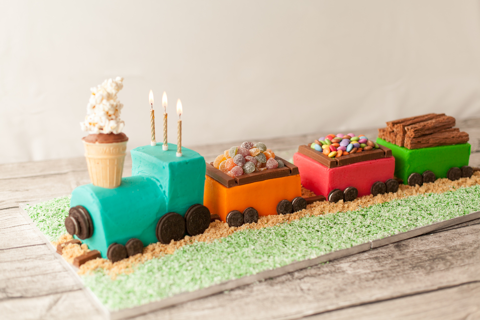 Train Birthday Cake