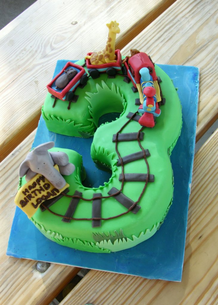 Zoo Train Birthday Cake