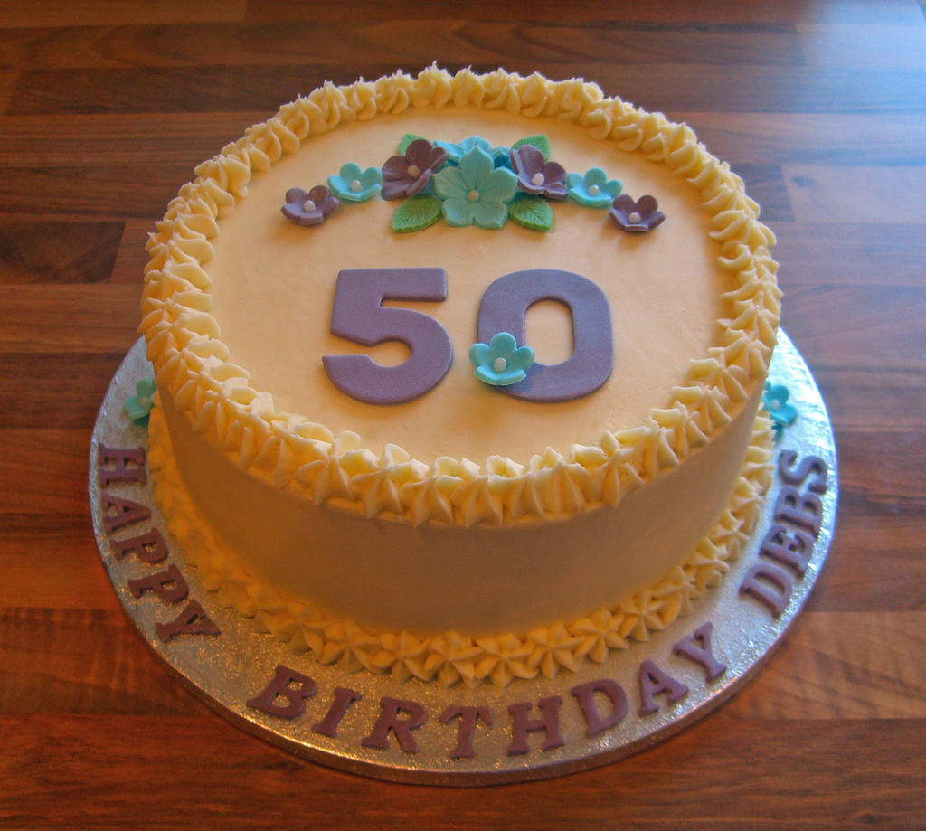 50th Birthday Cake Flowers