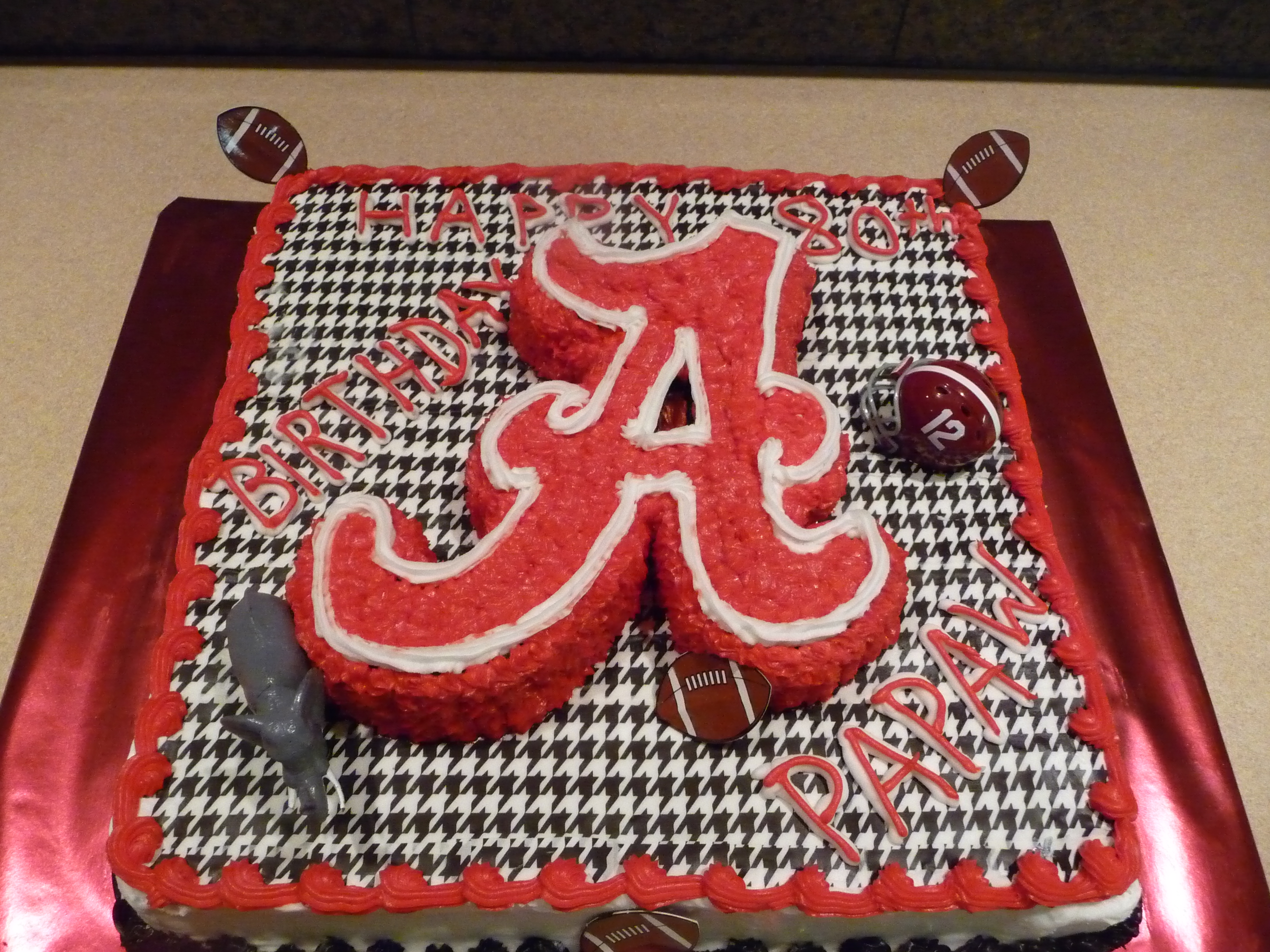 Alabama Roll Tide Birthday Cakes