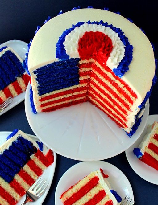 American Flag Cake Tutorial