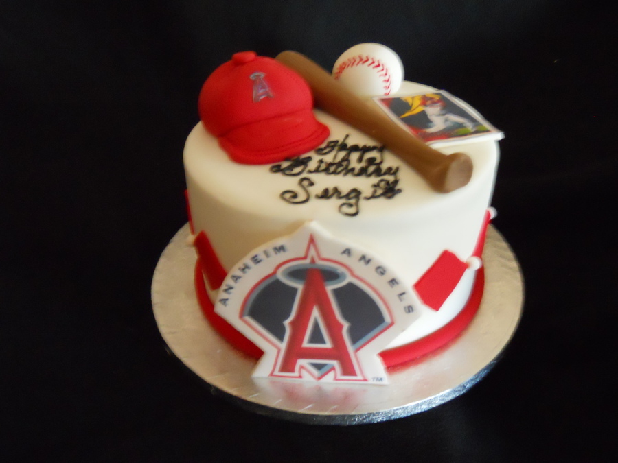 Angels Baseball Birthday Cake