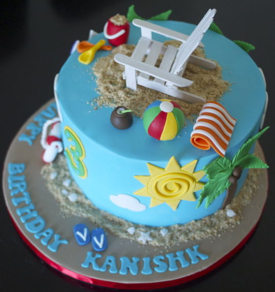 Beach Theme Cake