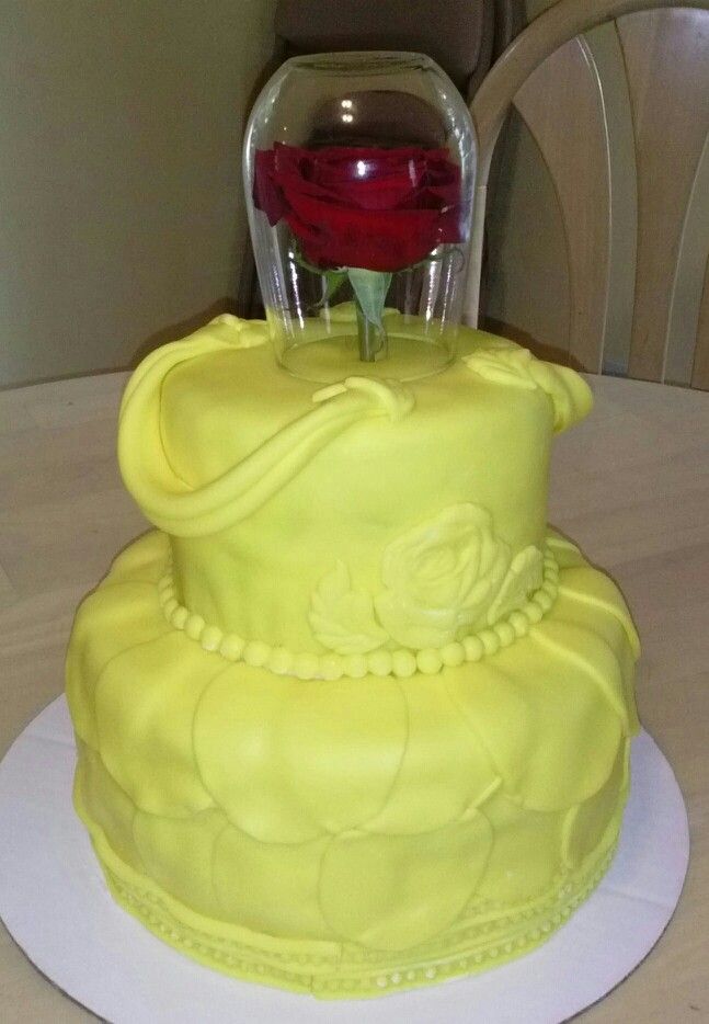 Beauty and the Beast Fondant Cake