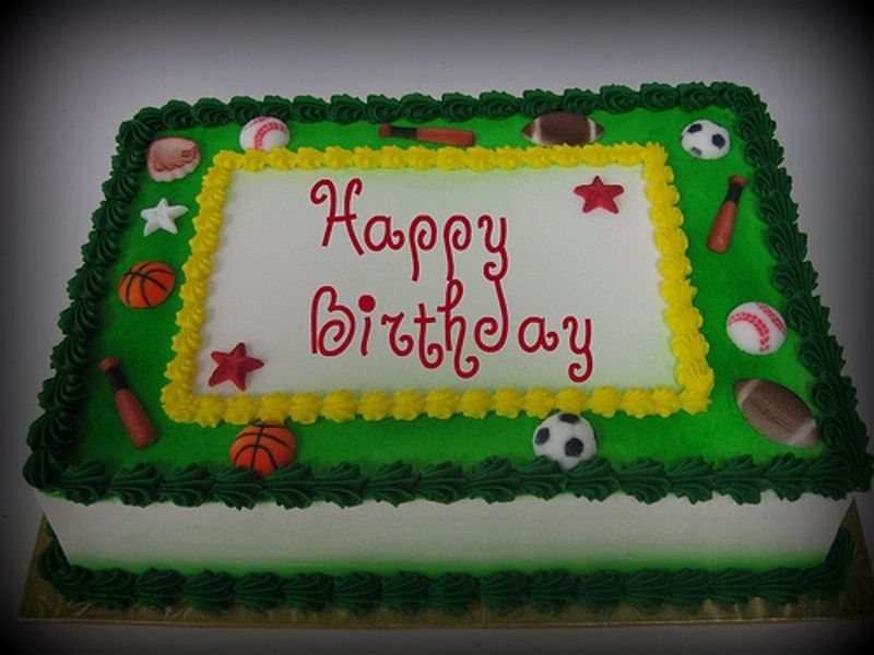 Boys Sports Birthday Sheet Cakes