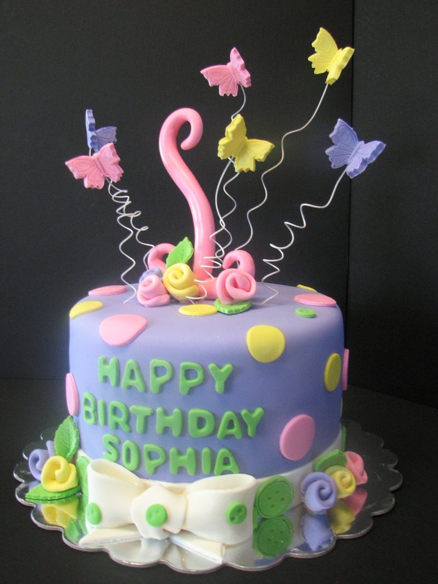 Butterfly Birthday Cakes for Girls