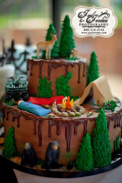 Camping Birthday Cake