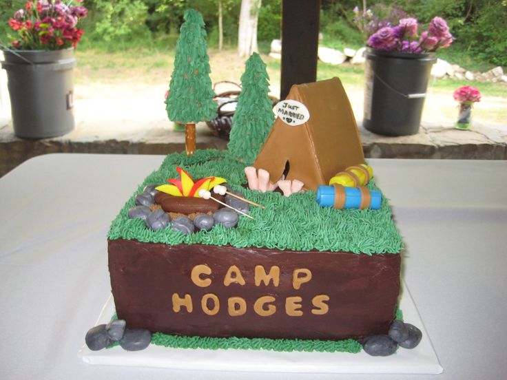 Camping Grooms Cake