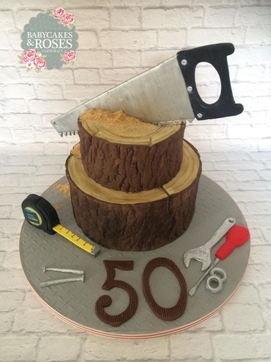 Carpenter Themed Birthday Cake