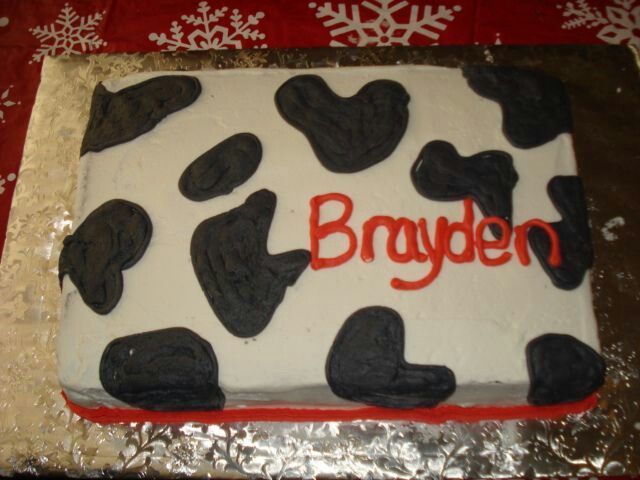 Cow Birthday Sheet Cake