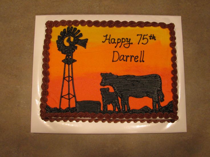 Cow Birthday Sheet Cake