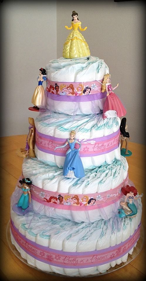 Disney Princess Diaper Cake