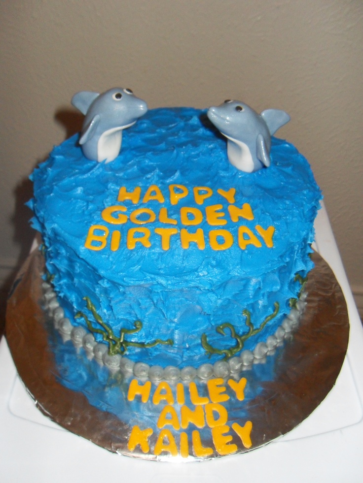 Dolphin Themed Birthday Cake